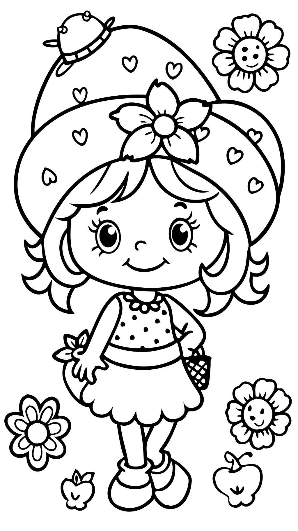 printable coloring pages strawberry shortcake